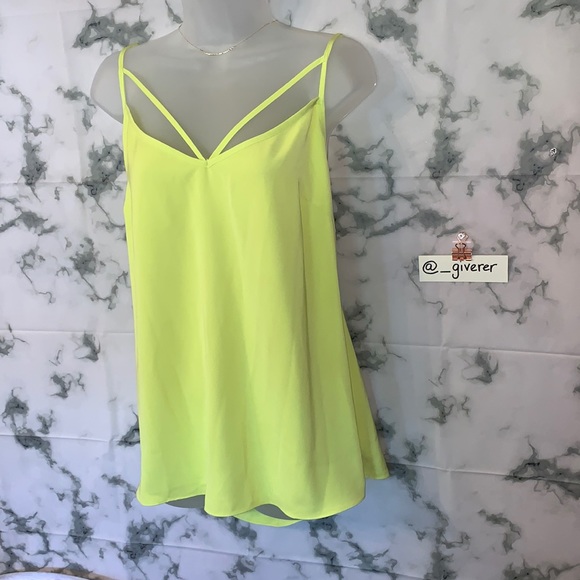 NWT XS / 14W Citron STRAPPY WOVEN CAMI CITY CHIC - Picture 2 of 16